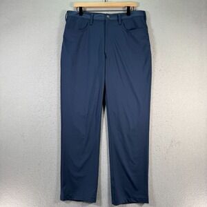Bobby Jones Rule 18 Chino Pants Mens 36 Navy Blue Slim Straight Golf Lightweight